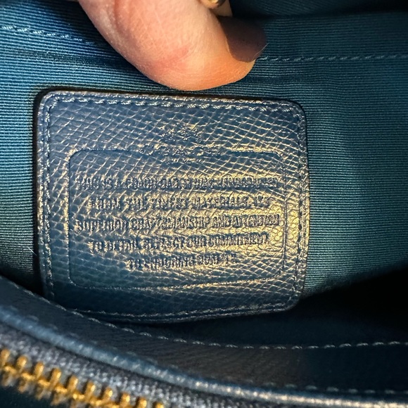 Coach blue satchel/crossbody bag - Picture 8 of 11